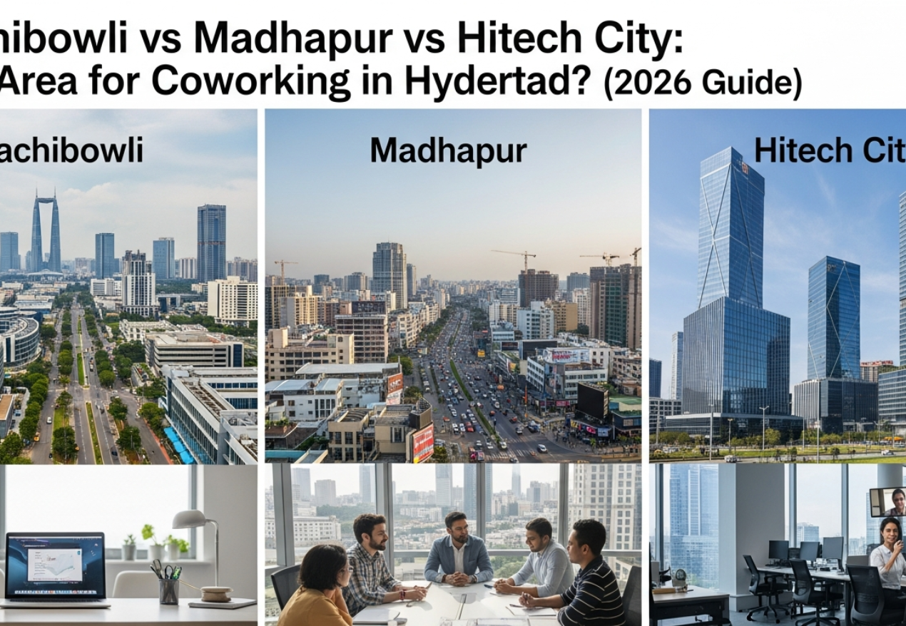 Gachibowli vs Madhapur vs Hitech City: Best Area for Coworking in Hyderabad? (2026 Guide)