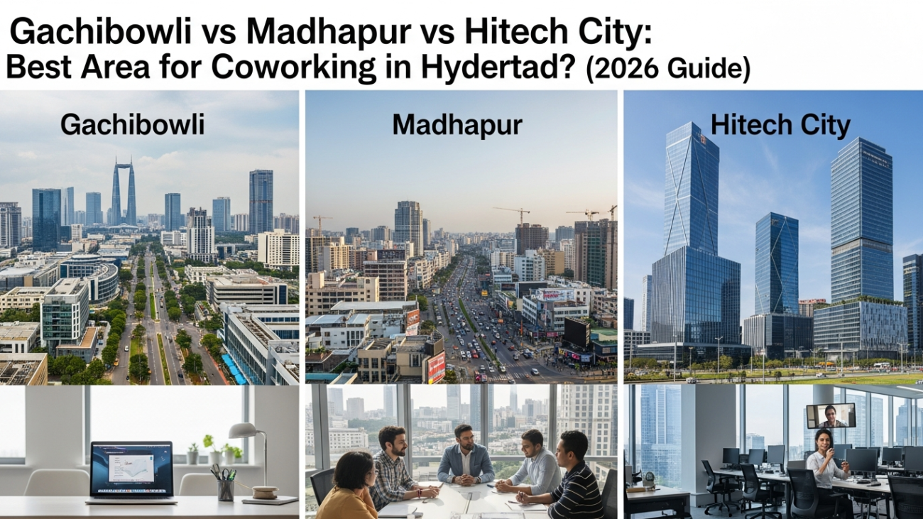 Gachibowli vs Madhapur vs Hitech City: Best Area for Coworking in Hyderabad? (2026 Guide)