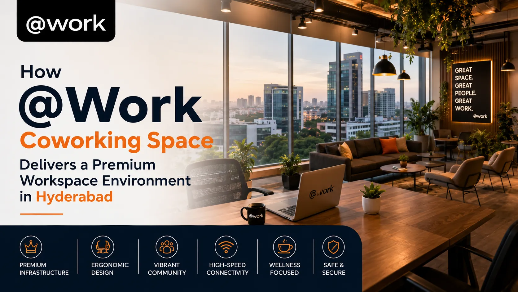 How @Work Coworking Space Delivers a Premium Workspace Environment in Hyderabad
